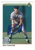 Autographed ALAN TRAMMELLDetroit Tigers 1990 Upper Deck Card