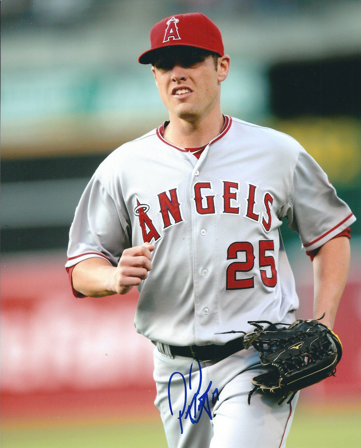 AUTOGRAPHED PETER BOURJOS 8X10 Los Angeles Angels Photo