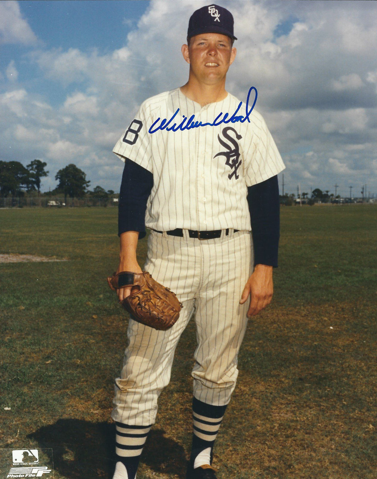 AUTOGRAPHED  WILBUR WOOD 8X10 Chicago White Sox Photo