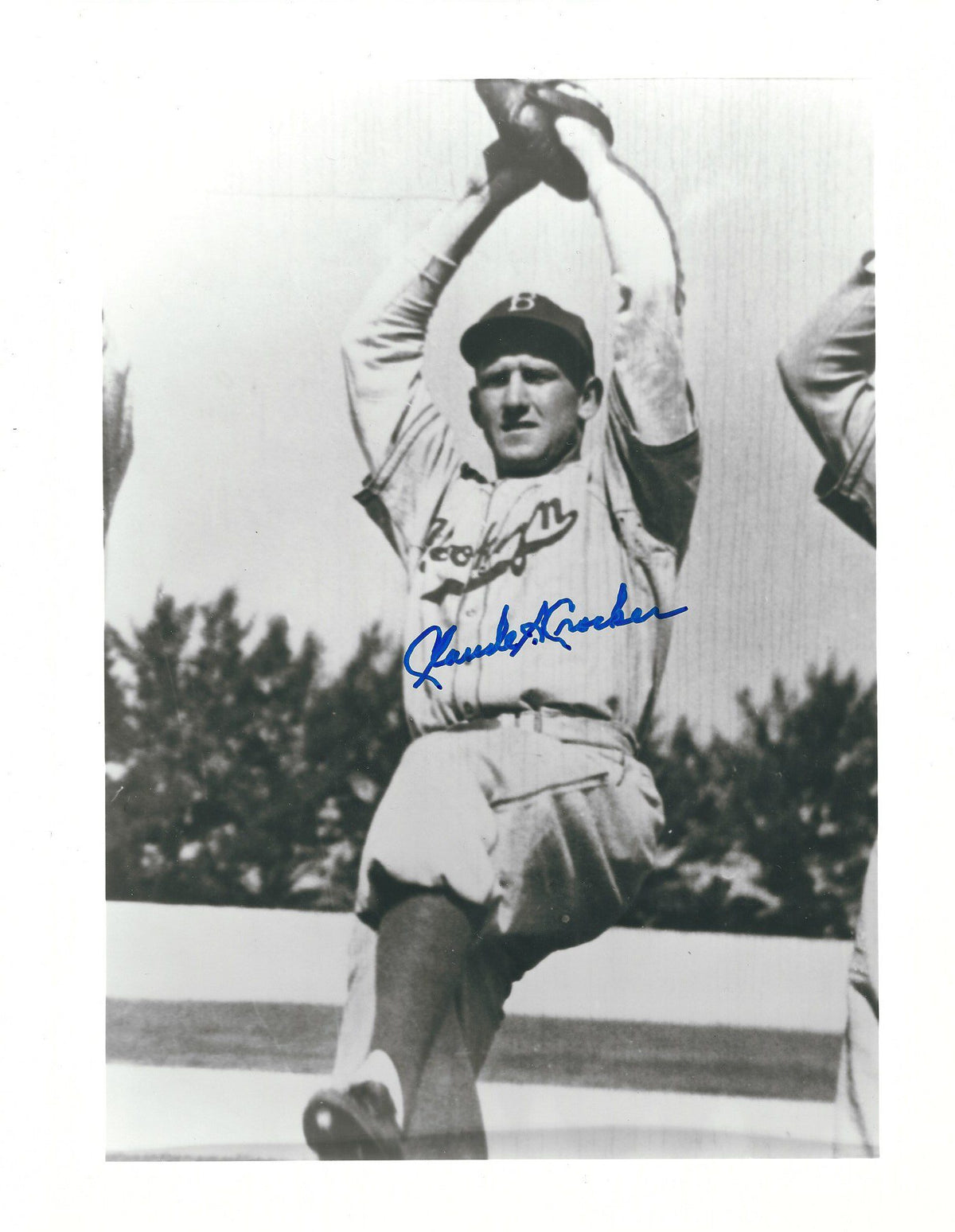 AUTOGRAPHED CLAUDE CROCKER  8x10 Brooklyn Dodgers photo