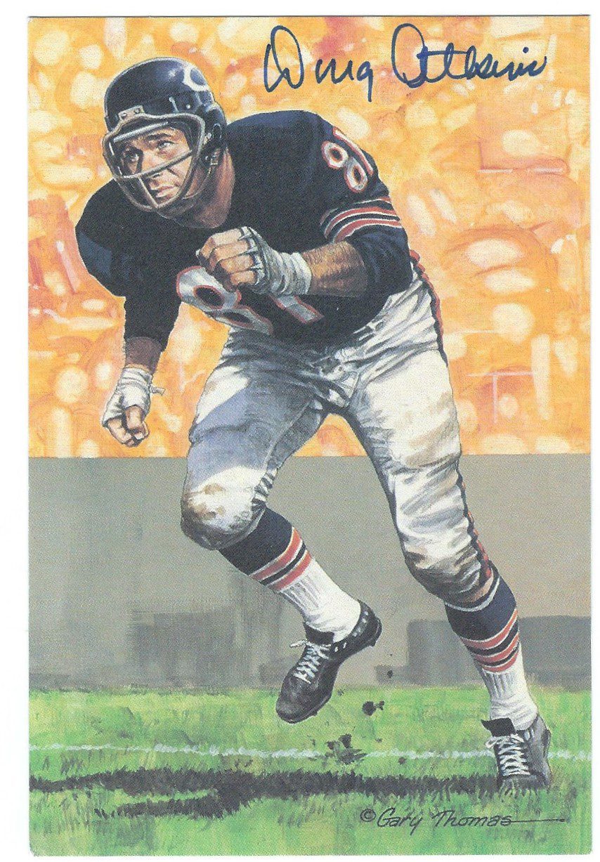 Autographed Doug Atkins Goal Line Art Card
