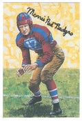 Autographed Morris "Red" Badgro Goal Line Art Card