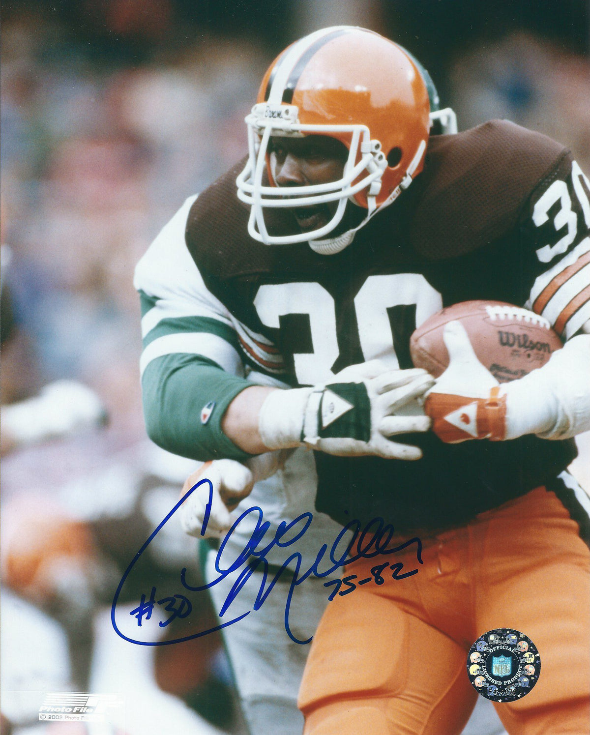 Autographed CLEO MILLER 8x10 Cleveland Browns Photo