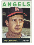 Autographed PAUL FOYTACK Los Angeles Angels 1964 Topps Card