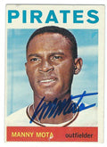Autographed MANNY MOTA Pittsburgh Pirates 1964 Topps Card