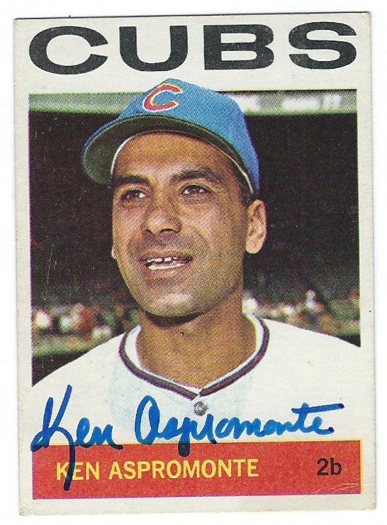 Autographed KEN ASPROMONTE 1964 Topps Card