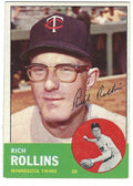 Autographed RICH ROLLINS Minnesota Twins 1963 Topps Card