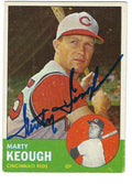 Autographed MARTY KEOUGH 1963 Topps Card