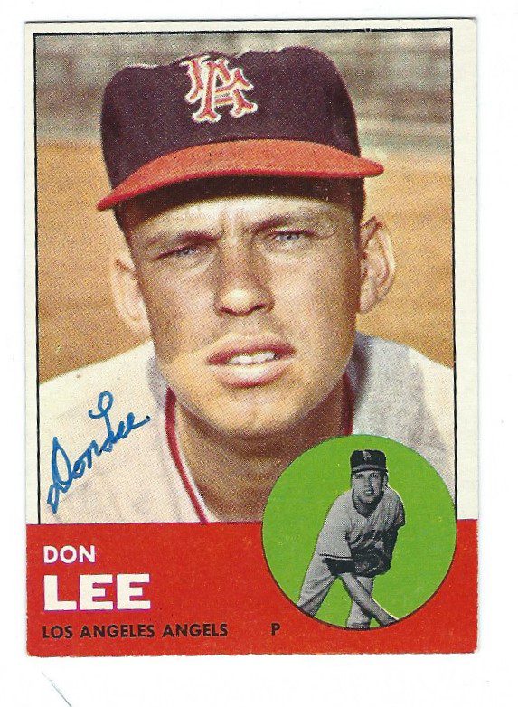 Autographed DON LEE 1963 Topps Card