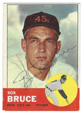 Autographed BOB BRUCE 1963 Topps Card