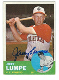 Autographed JERRY LUMPE 1963 Topps Card