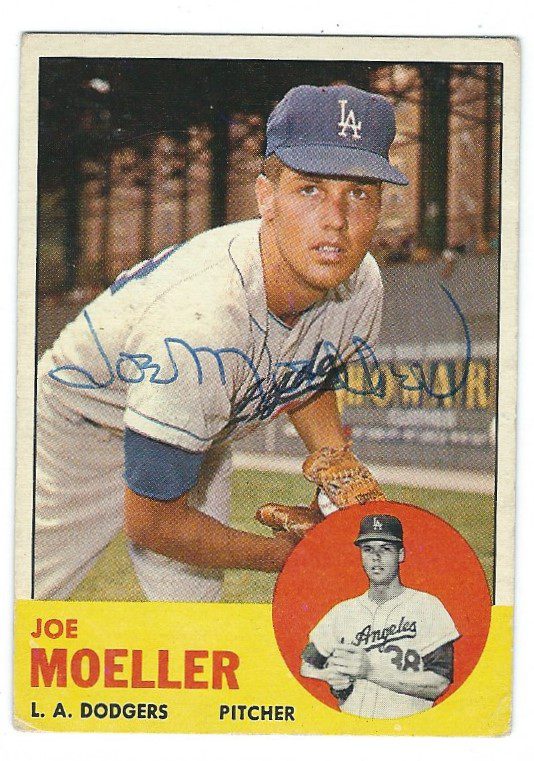 Autographed JOE MOELLER 1963 Topps Card