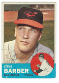 Autographed STEVE BARBER 1963 Topps Card