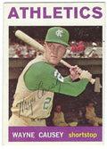 Autographed WAYNE CAUSEY Kansas City A's 1964 Topps Card