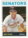 Autographed rRON KLINE 1964 Topps Card