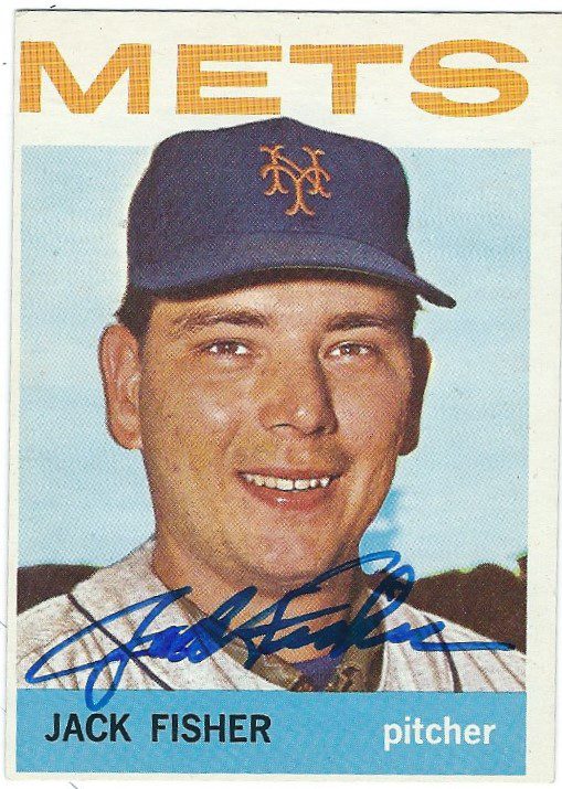Autographed JACK FISHER 1964 Topps Card