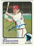 Autographed TED SIZEMORE 1973 Topps Card