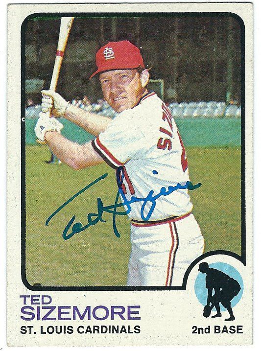 Autographed TED SIZEMORE 1973 Topps Card