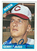 Autographed GERRY ARRIGO Cincinnati Reds 1966 Topps Card