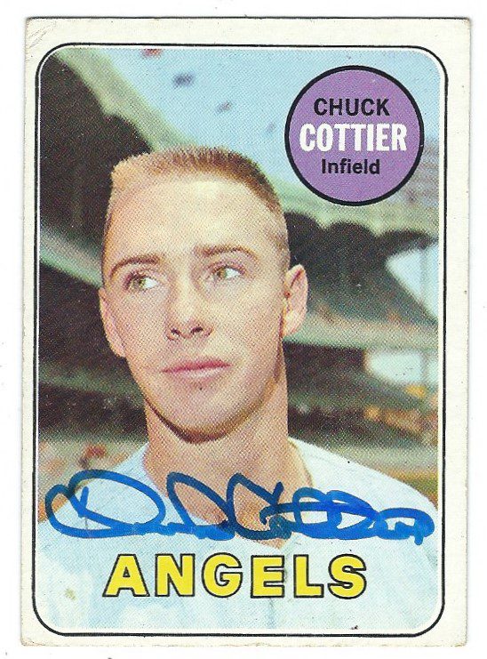 Autographed CHUCK COTTIER 1969 Topps Card