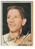 Autographed WES STOCK Baltimore Orioles 1962 Topps Card