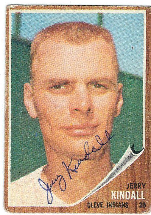 Autographed JERRY KINDALL 1962 Topps Card