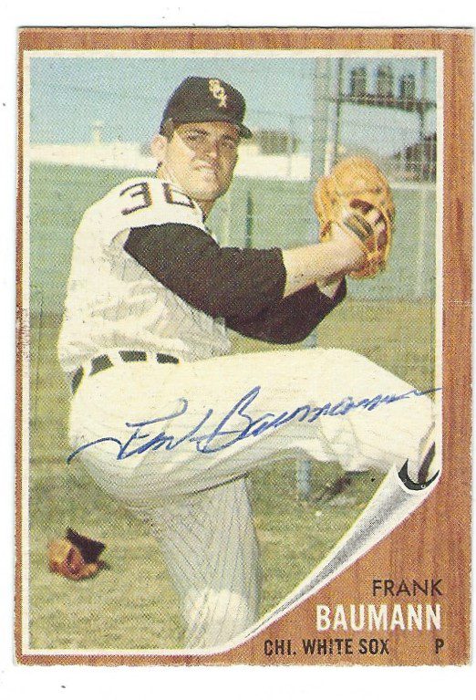 Autographed FRANK BAUMANN 1962 Topps Card