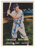 Autographed CHARLIE SILVERA 1957 Topps Card