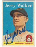 Autographed JERRY WALKER 1958 Topps Card