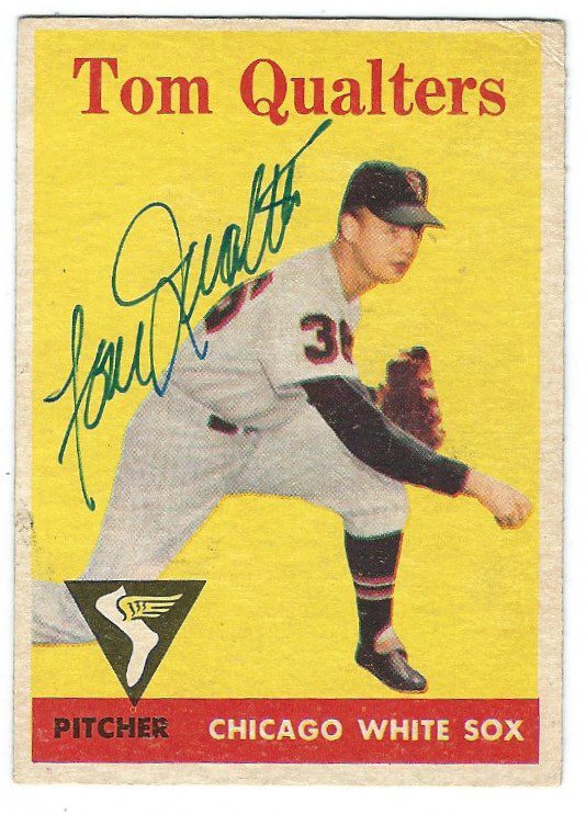 Autographed TOM QUALTERS 1958 Topps Card