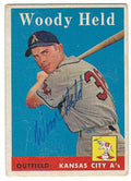 Autographed WOODY HELD 1958 Topps Card