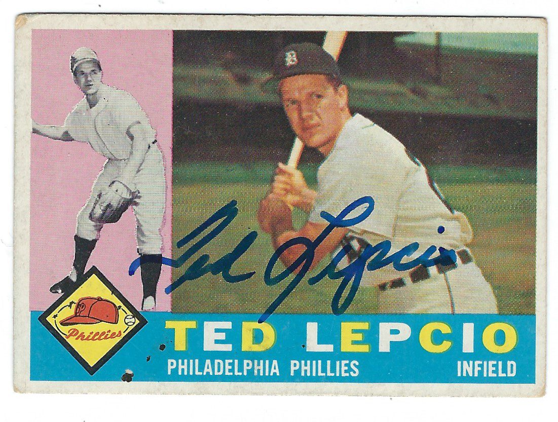 Autographed TED LEPCIO 1960 Topps Card