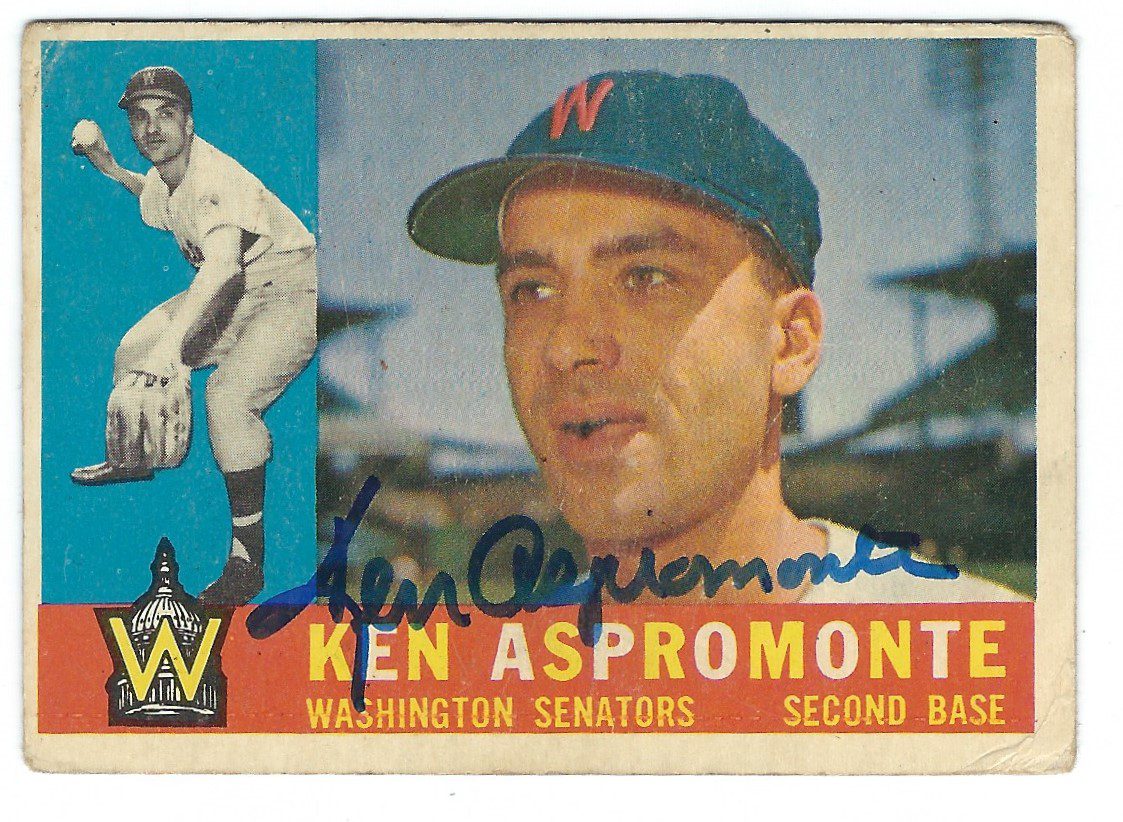 Autographed KEN ASPROMONTE 1960 Topps Card