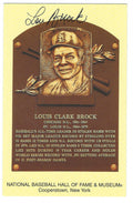 Lou Brock  Hall of Fame Gold Plaque