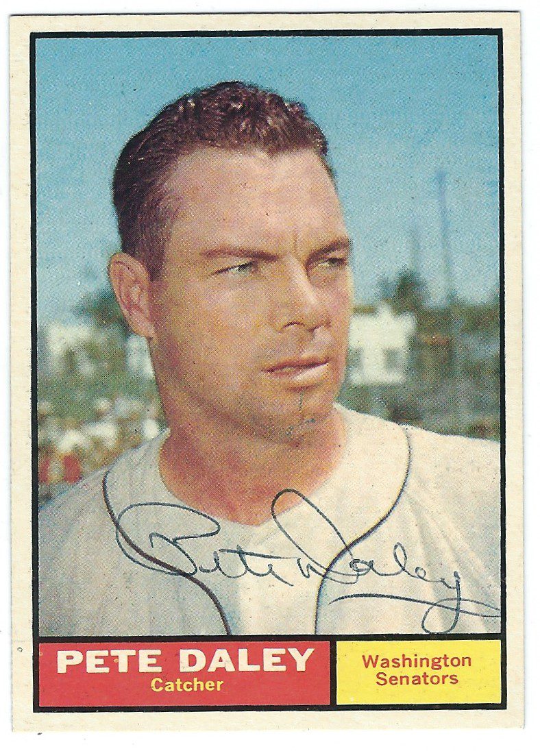 Autographed PETE DALEY 1961 TOPPS Card