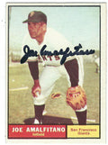 Autographed JOE AMALFITANO 1961 TOPPS Card