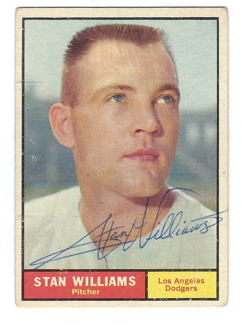 Autographed STAN WILLIAMS 1961 TOPPS Card