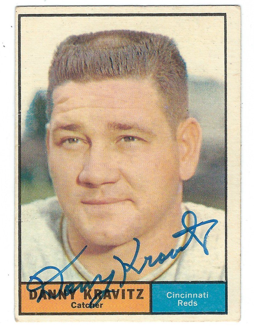Autographed DANNY KRAVITZ 1961 TOPPS Card