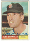 Autographed  ALEX GRAMMAS 1961 TOPPS Card
