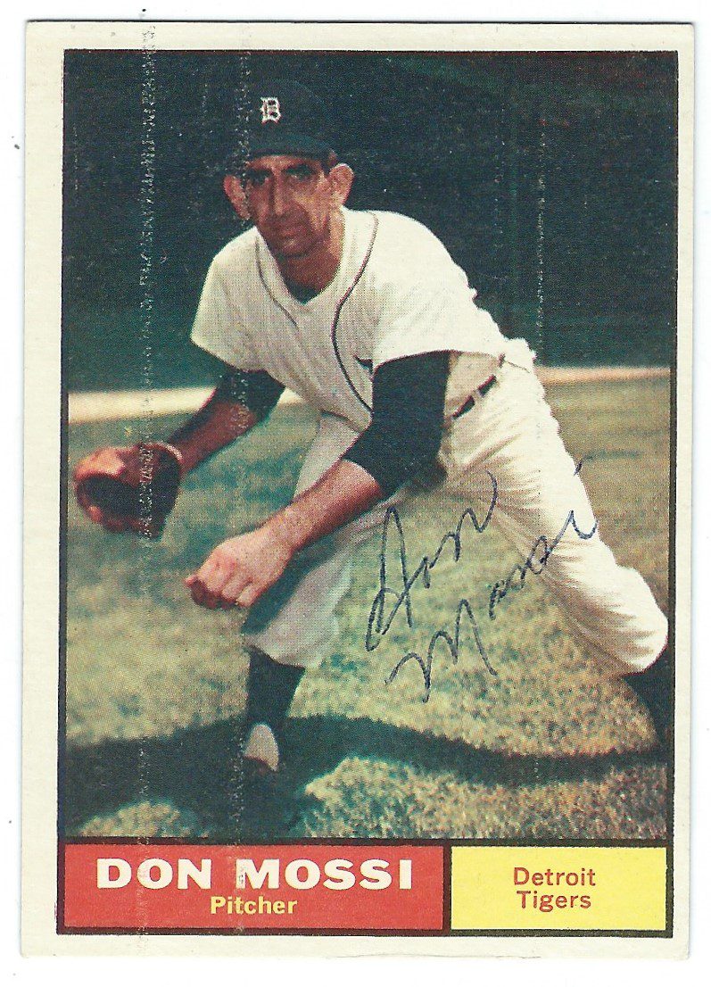 Autographed DON MOSSI 1961 TOPPS Card