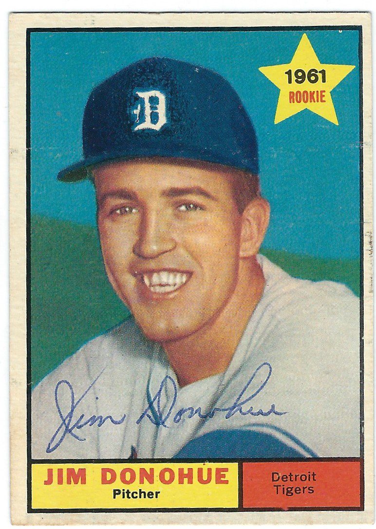 Autographed JIM DONOHUE 1961 TOPPS Card