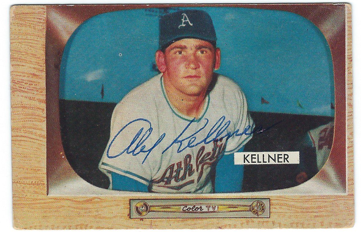 Autographed ALEX KELLNER 1955 Bowman card