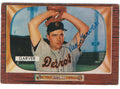Autographed NED GARVER 1955 Bowman card