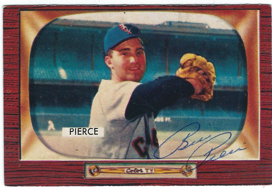 Autographed BILLY PIERCE 1955 Bowman card