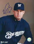 AUTOGRAPHED WES HELMS 8x10 Milwaukee Brewers Photo