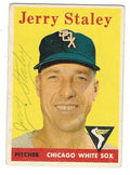 Autographed JERRY STALEY Chicago White Sox 1958 Topps Card