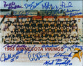 Autographed 1965 Vikings Team 8X10 photo 15 Signatures