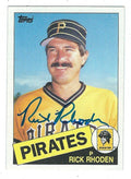 Autographed RICK RHODEN 1985 Topps Card