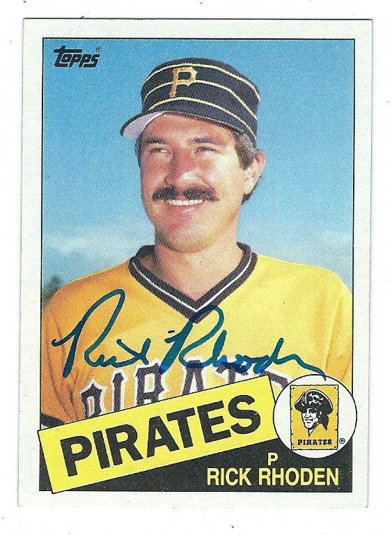Autographed RICK RHODEN 1985 Topps Card