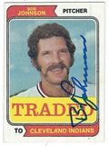 Autographed BOB JOHNSON Kansas City Royals 1974 Topps  Card